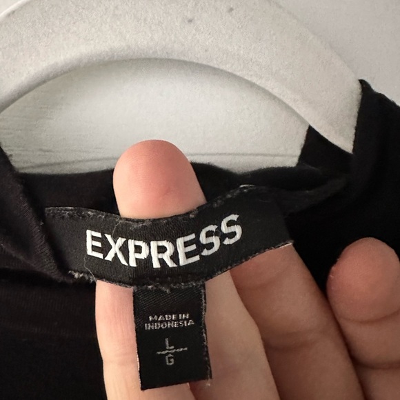 Express sleeveless black mock neck top - Picture 2 of 2